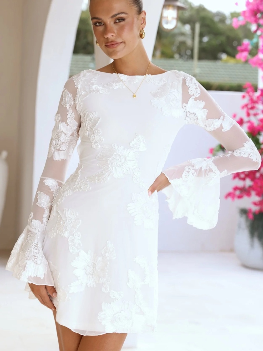 Billy J Lanesia Mini Dress - White